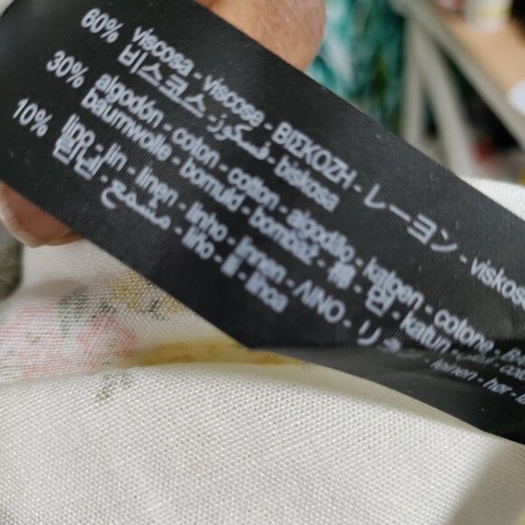 Zara Whimsy Boho Casual Festival Twee Y2K Floral Print Midi Dress Ivory Size L - Picture 10 of 10